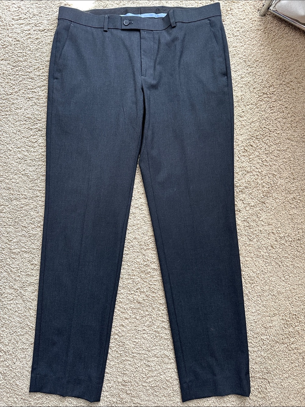 Egara Men's Charcoal Gray Dress Pants - Straight Fit